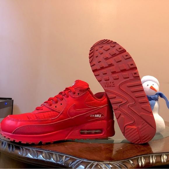 Sold! Nike Air Max 90 University Red Sneakers Size 7.5 - Picture 4 of 5